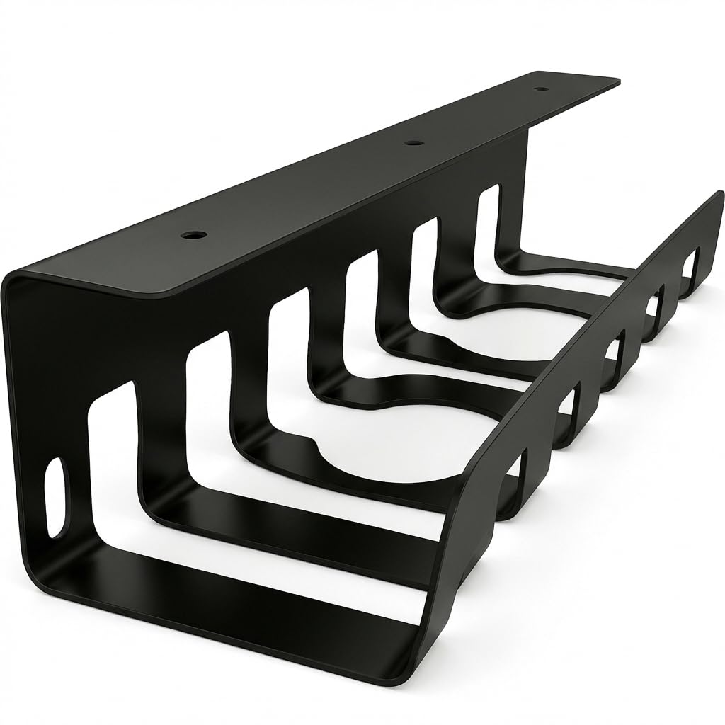 Organizador de Cables para Escritorio 43 cm – Acero Negro | VERADGROUP - 1 unidad