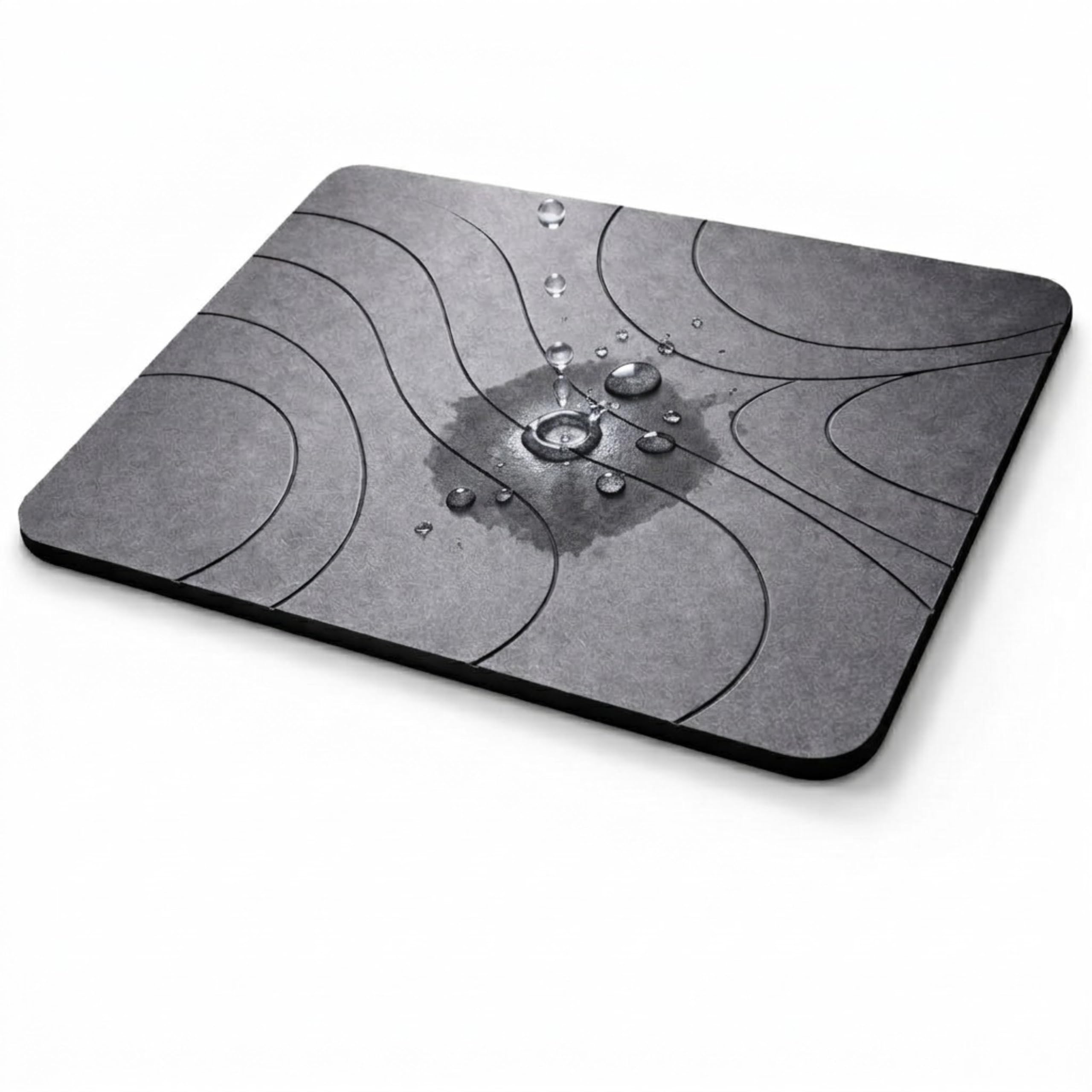 Alfombra de Baño de Diatomita 60 × 40 cm | Piedra Absorbente de Secado Rápido – VERADGROUP - Gris Piedra