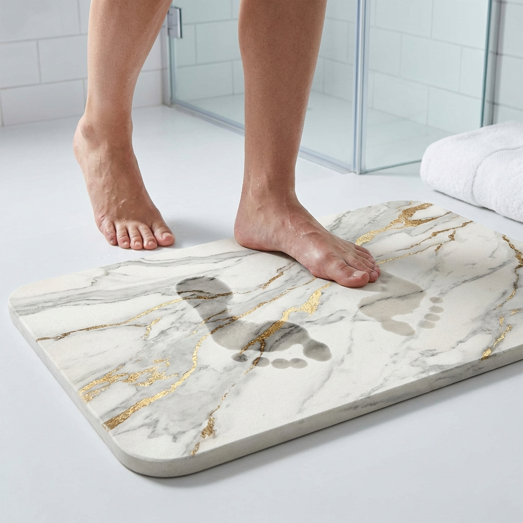 Alfombra de Baño de Diatomita 60 × 40 cm | Piedra Absorbente de Secado Rápido – VERADGROUP