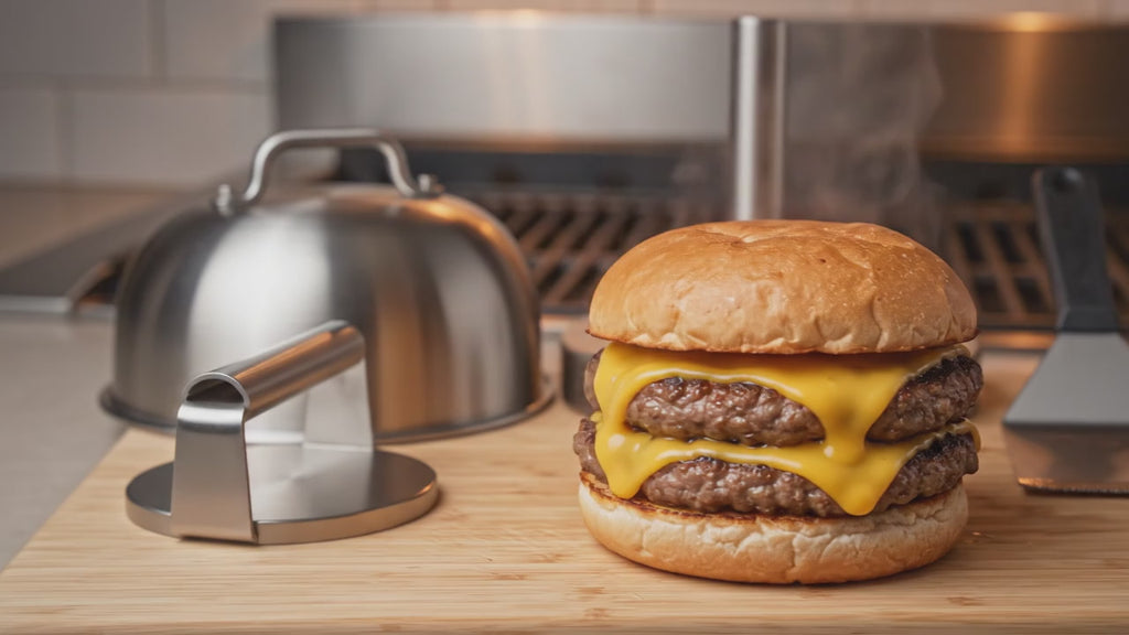 Kit Smash Burger | Prensa, Espátula y Cúpula de Acero Inoxidable – VERADGROUP